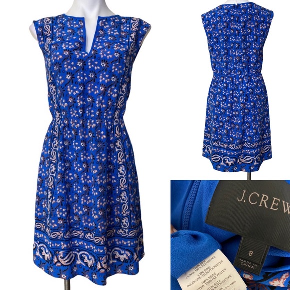 J. Crew Dresses & Skirts - J.CREW Silk Floral Vintage Scarf Print Dress